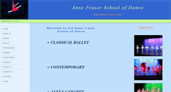 Desktop Screenshot of annefraserschoolofdance.com.au