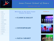 Tablet Screenshot of annefraserschoolofdance.com.au